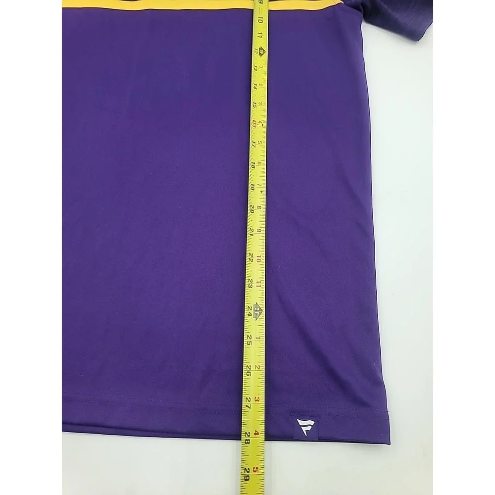 Fanatics NFL Minnesota Vikings Mens Polo Shirt Sz M Purple Yellow‎